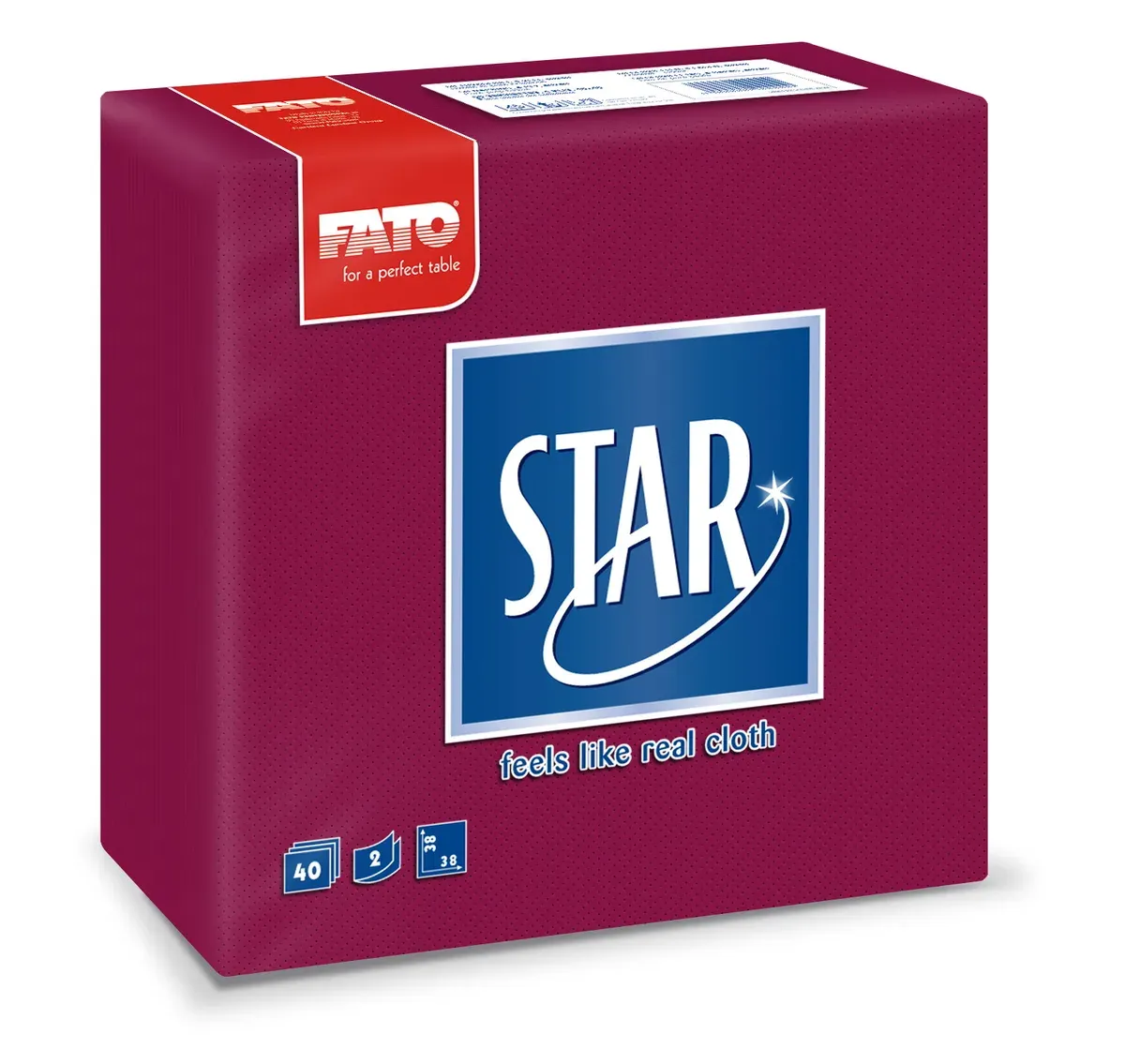 FATO STAR 38×38 BORDO SALVETA 40/1