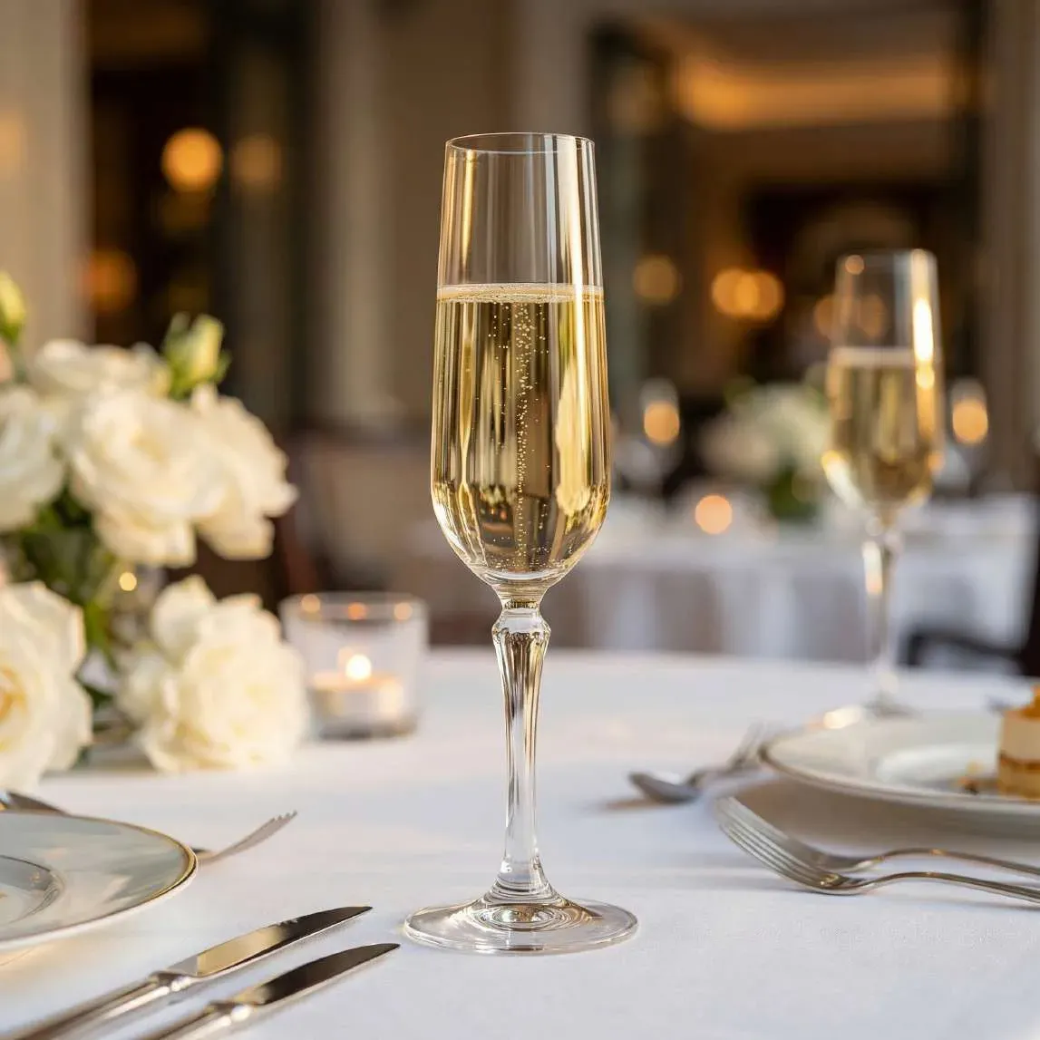 Paris champagne glass